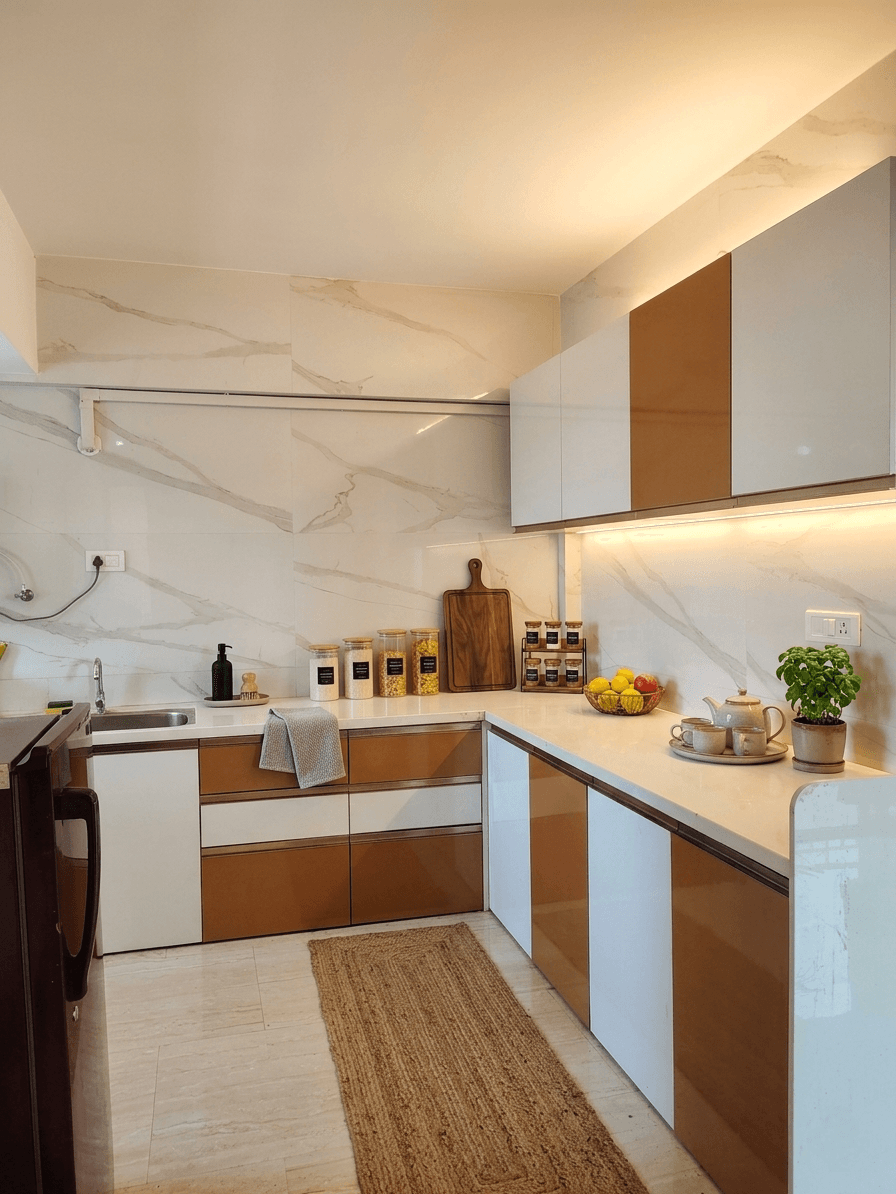 Clean and bright community kitchen area